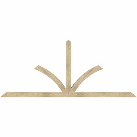 Ekena Millwork Richland Rough Sawn Timber Gable Bracket, Douglas Fir, 108"W x 45"H x 4"D x 4"F, 10/12 Pitch GBW108X45X0404RIC00RDF